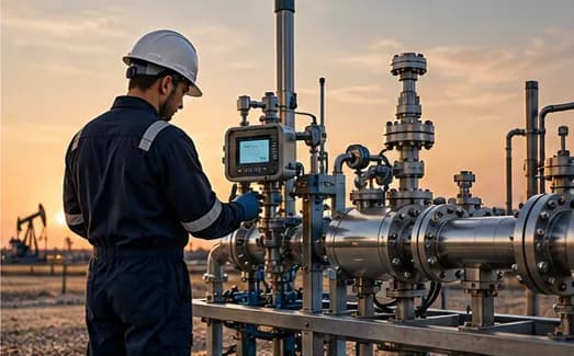 Engineer on a well pad hero image